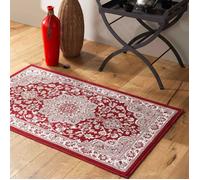 Tapis Cherine Fleur Oriental Rouge 68x110 cm