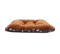 Tapis Chien,Matelas Douillet et pour Animaux de Compagnie, Coussin Moelleux pour Cage ou en Voyage, Panier pour Chat Coussin pour Chien Doux et Confortable,Café,78x55cm