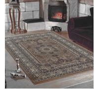 Carpettex Tapis Salon, Chambre Beige-1 80 x 150 cm - Tapis à Poils Courts, Style Oriental, Doux et Moelleux, Ornement - Cuisine Moquette Salle de Sejour