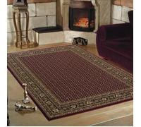 Carpettex Tapis oriental à poils courts - Aspect classique - Rouge - 160 x 230 cm - Salon, chambre à coucher vintage doux, lavable