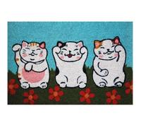 Tapis coco blanchi chats 40x60cm