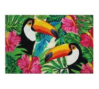 ID Mat Toucans Tapis Paillasson, Coco, Multicolore, 40x60x1,5 cm