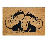 ID Mat Naturel Chats Tapis Paillasson, Coco, Beige, 40x60x1,5 cm