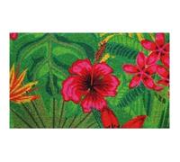 Tapis coco naturel hibiscus 45x75cm