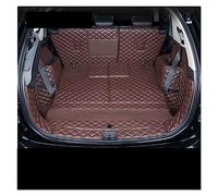 Tapis Coffre Antiderapant Cuir pour Mitsubishi pour Outlander 4WD 2WD 2013 2014 2015 2016 2017 2018 2019 2020 2021 7 Sièges Tapis De Coffre Accessoires(Brun,Full Cover)