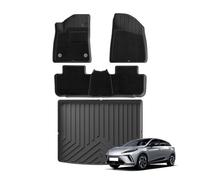 Tapis Coffre Arrière pour MG 4 EV Traction À Gauche Doublure Noir Coussinets Pied 3D TPE Saisons Sol(LHD 7P Carpet)