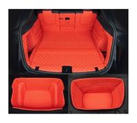 Tapis Coffre Arrière pour Tesla pour Model Y Nouveau 2021-2025 pour Juniper Tapis Coffre Voiture Cuir Pleine Fleur Coussin Protection Avant Arrière Tapis Coffre Voiture(Rouge,2025)