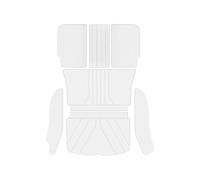 Tapis Coffre Coussin De Protection De Dossier De Siège Arrière en Cuir, Tapis De Coffre Anti-Coup De Pied, Accessoires D'intérieur De Voiture Convient pour Tesla Bac de Coffre(White)