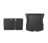 Tapis Coffre Coussin De Protection pour Dossier De Siège Convient pour Tesla, Tapis De Coffre, Doublure De Chargement, Anti-Coup De Pied, Accessoires De Voiture Bac de Coffre(Trunk Mat 3pcs)