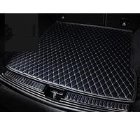 Tapis Coffre en Cuir Voiture pour Dodge pour Journey pour Chargeur pour Challenger pour Dart pour Calibre pour Durango pour Avenger pour Magnum Tapis Plateau(Beige Noir)