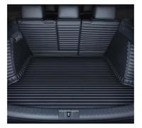 Tapis Coffre Intégral en Cuir Rayé sur Mesure pour Toyota pour Highlander 2015-2022 Détails Intérieurs Coffre Protection(BlackB)