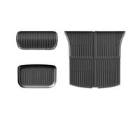 Tapis Coffre pour Tesla pour Modèle Y pour Juniper Tapis Coffre TPE Imperméable Antidérapant Anti-Rayures Doublure Chargement Intégrée Coussin Dossier(Trunk Mats)