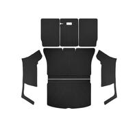 Tapis Coffre Tapis Coffre Cuir Couverture Complète 7 Pièces Antidérapant Accessoire Voiture pour Tesla Modèle Y pour Juniper 2025 2026(M Y 25-26 Black)