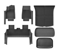 Tapis Coffre Trunk Liner Mat pour Tesla pour Modèle Y pour Juniper 2025 Tapis Sol avec Bandes Protection Seuil Porte Doublure Tapis Chargement Coussin Dossier Coffre(TPE- 6pcs)