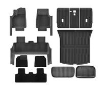 Tapis Coffre Trunk Liner Mat Tapis Sol avec Bandes Protection Seuil Porte pour Tesla pour Modèle Y pour Juniper 2025 Revêtement Toutes Saisons Coffre Coussin Dossier(DL-12 PCS)