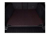 Tapis Coffre Voiture Compatible avec MG pour ZS 2017 2018 2019 2020 2021 2022 2023 Tapis de Coffre en Cuir synthétique personnalisés - Détails intérieurs(Noir Rouge)