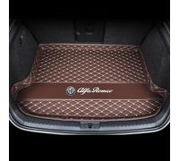 AYBEN Tapis Coffre Voiture, pour Alfa Romeo Stelvio (with Audio on The Left) 2022-2023 Durables ImperméAble AntidéRapant Protection Coussin IntéRieur Accessoires,E/Brown