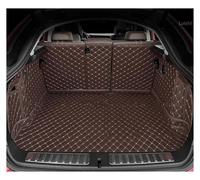 Tapis Coffre Voiture pour Skoda pour Kodiaq 7 Sièges 2017-2025 Tapis Coffre À Couverture Complète Protection Anti-Sale Voiture Doublure Chargement Intérieurs(Café)