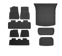 Tapis Coffre Voiture pour Tesla pour Modèle Y 2025 + pour Juniper TPE Doublures Coffre Imperméables Toutes Saisons Intérieur Antidérapants Tapis Sol(2layer-3pc TrunkMats)