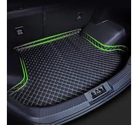 Tapis Coffre Voiture pour Volvo Ex-40 (EX40) 2024-2025, Auto Tapis de Coffre en Cuir Revêtement de Coffre AntidéRapant Imperméable Housse Protection,B/Black and Beige