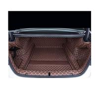 Tapis Coffre Voiture Tapis De Coffre De Voiture en Cuir Flash Mat pour 20 pour BMW 2019 Cinq Séries pour 525li pour 530LI Tapis De Chargement De Voiture Modification Coffre Housse(Café)