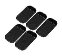 Tapis Collant Anti-Glisse pour Voiture 5 PCS Coussinets Collantes Réutilisables Tapis Antidérapant pour Tableau de Bord Voiture Téléphone Portable Pièces de Monnaie 13x7cm Noir
