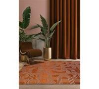 Tapis - Collection Disco Beneffito - Red Pepper - Tapis à Motifs, Finition Artisanale, Tissage en Belgique - Tapis d'intérieur moderne et doux - Rectangulaire - 240 x 340 cm ROUGE G