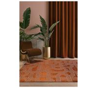 Tapis - Collection Disco - Red Pepper - Tapis à Motifs, Finition Artisanale, Tissage en Belgique - Tapis d'intérieur moderne et doux - Rectangulaire