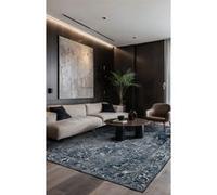 Tapis - Collection Heris Beneffito - Deep Blue - Tapis à Motifs, Finition Artisanale, Tissage en Belgique - Tapis d'intérieur moderne et doux - Rectangulaire - 80 x 150 cm BLEU G