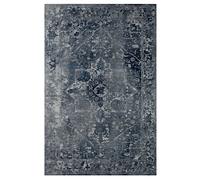 Tapis - Collection Heris - Deep Blue - Tapis à Motifs, Finition Artisanale, Tissage en Belgique - Tapis d'intérieur moderne et doux - Rectangulaire -