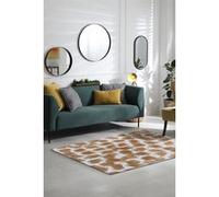 Tapis - Collection Ikat Beneffito - Golden Sand - Tapis d'intérieur moderne et doux - Rectangulaire - 170 x 240 cm OR G