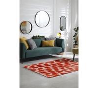 Tapis - Collection Ikat Beneffito - Orange blood - Tapis d'intérieur moderne et doux - Rectangulaire - 140 x 200 cm ORANGE G