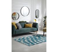 Tapis - Collection Ikat - Summer blue - Tapis d'intérieur moderne et doux - Rectangulaire - 240 x 340 cm