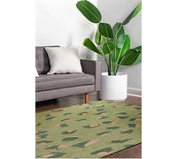 Tapis - Collection Leo - Spinach - Tapis à Motifs, Finition Artisanale, Tissage en Belgique - Tapis d'intérieur moderne et doux - Rectangulaire -