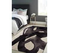 Tapis - Collection Swing - Soot - Tapis à Motifs, Finition Artisanale, Tissage en Belgique - Tapis d'intérieur moderne et doux - Rectangulaire - 140