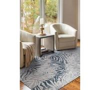 Tapis - Collection Zebra Beneffito - Kenian Sky - Tapis à Motifs, Finition Artisanale, Tissage en Belgique - Tapis d'intérieur moderne et doux - Rectangulaire - 240 x 340 cm BLEU G