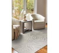 Tapis - Collection Zebra Beneffito - Snow Cloud - Tapis à Motifs, Finition Artisanale, Tissage en Belgique - Tapis d'intérieur moderne et doux - Rectangulaire - 240 x 340 cm BLANC G