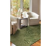 Tapis - Collection Zebra - Jade Imperial - Tapis à Motifs, Finition Artisanale, Tissage en Belgique - Tapis d'intérieur moderne et doux -