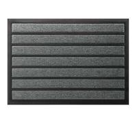ID Mat 609002 Combi'Absorbant Tapis Paillasson Fibre Polypropylène/PVC Gris 80 x 60 x 1,1 cm