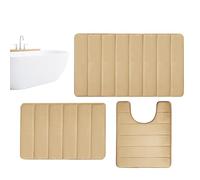 Tapis Confortable Sur Pied - Tapis De Bain Sur Pied, Ensemble De Tapis De Salle De Bain Lavable | Kit De Paillasson De Salle De Bain Épais Antidérapant, Ensemble De Tapis Et Tapis De Salle De Bain