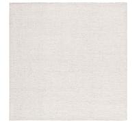 Tapis Contemporain en Laine Blanc/Gris 122 x 122 cm