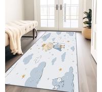 Tapis Contes de fées pour Enfants avec Dos Antidérapant 60x180 cm Tapis Imprimé pour Entrée, Couloir et Corridor,à Poils Courts, Doux, Lavable, Light Style Tapis Décoratif Beige