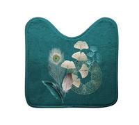 TAPIS CONTOUR WC 45 x 45 CM MICROFIBRE IMPRIMEE GINKOBLUE DES. PLACE