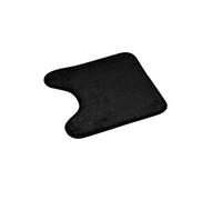 Douceur d'Intérieur Tapis contour WC uni 45 x 45 cm 100% microfibre Noir