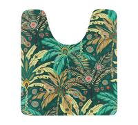 Tapis contour WC absorbant souple 45x50 cm - Vert | Tendance Rêve d'Ailleurs