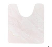 TAPIS CONTOUR WC ABSORBANT SOUPLE 45X50CM - FACON MARBRE BEIGE - Tendance