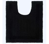 Tapis contour WC en coton 50 x 55 cm - Noir