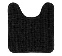 Tapis contour WC en microfibre à boules unies 45 x 50 cm noir - Tendance