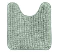 Tendance - Tapis contour wc en microfibre à boules unies 45 x 50 cm vert eucalyptus