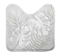 Tapis Contour WC Microfibre ""Amber"" 45x45cm Gris